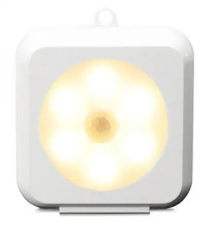 Светодиодный датчик движения ночник, для дома Ночной свет датчик движения лампа для коридор, ванная для спальни лестницы коридор 2 цвета - Испускаемый цвет: Тёплый белый