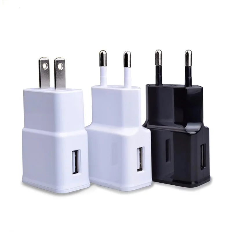 100 шт. в партии с логотипом или без логотипа 2A EU/US вилка USB настенное зарядное