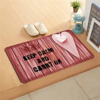 

P-J/q104 Custom KEEP CALM AND CARRY ON Doormat Home Decor Door mat Floor Mat Bath Mats foot pad #1121#-F#cB104