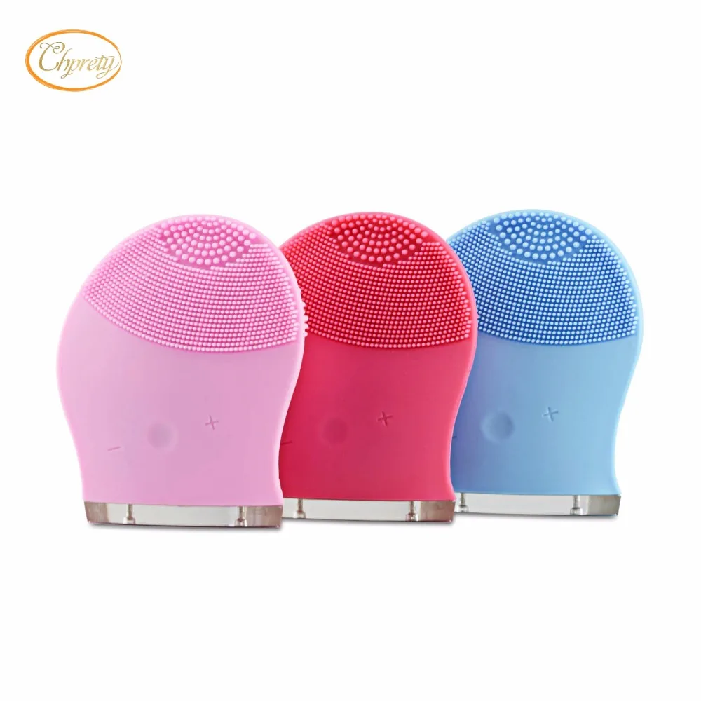 Mini Electric Facial Brush Cleaner Silicone Waterproof Ultrasonic