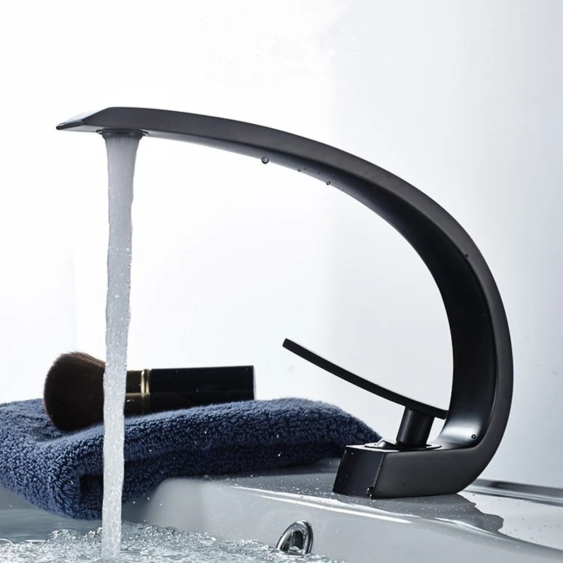 

Basin Faucets Elegant Bathroom Faucet Hot and Cold Water Basin Mixer Tap Black Faucet Painting Finish Toilet Sink Water Crane