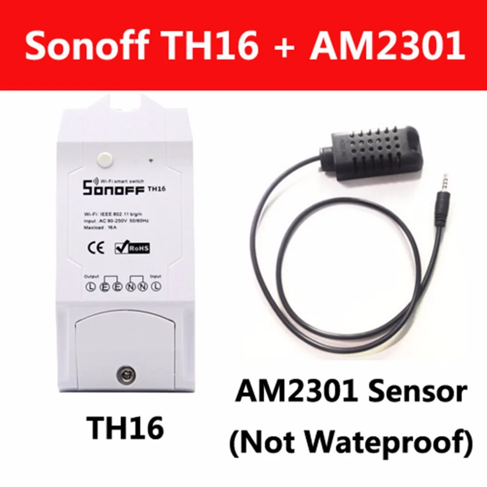 

Sonoff TH16 / TH10A Smart Wifi Switch Monitoring Temperature Humidity Wifi Smart Switch Home Automation Kit