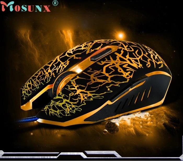 Mosunx Simplestone профессиональная цветная подсветка 4000 dpi Оптическая Проводная игровая мышь 0308