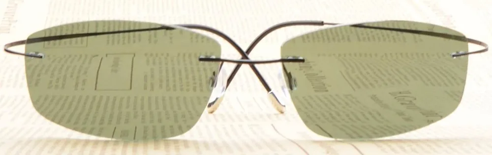 S1504 очки без оправы титановая оправа поляризованные солнцезащитные очки