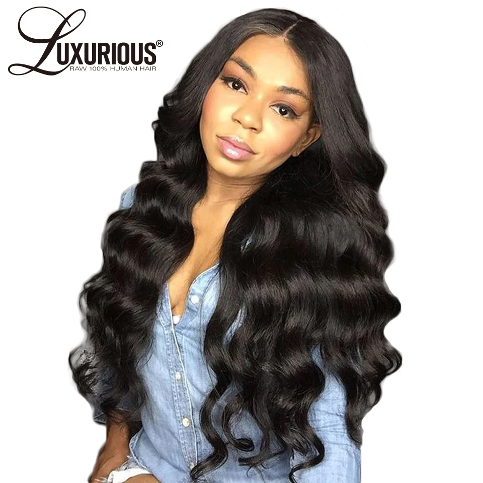 

Body Wave Full Lace Human Hair Wigs For Black Women Pre Plucked Hairline With Baby Hair 8"-24" Brazilian Remy Human Hair Wigs