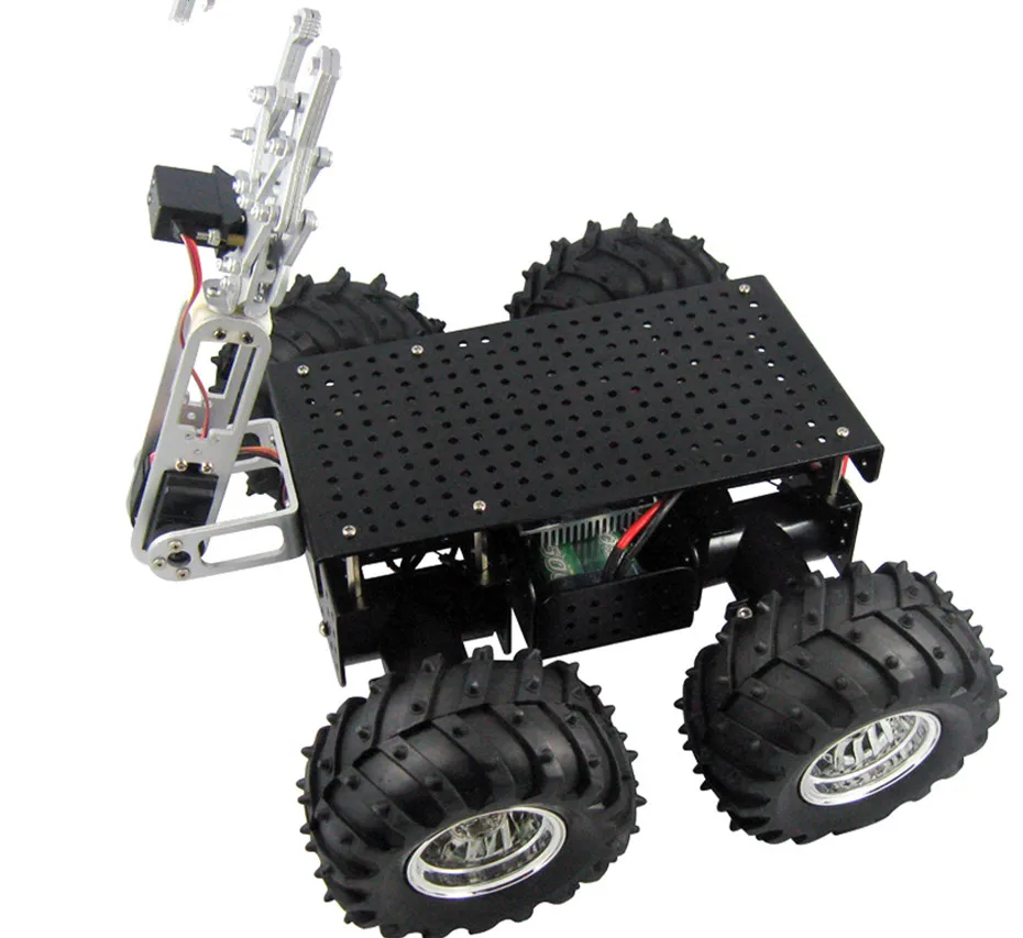 

Wild Thumper 4WD Chassis With 2 Encoders And 2 DOF Gripper Car Plaform Robot Chassis