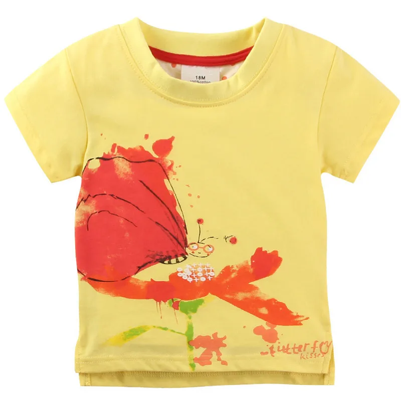 Jumping meter/Одежда для девочек футболки милые детские летние футболки с аппликацией в виде кролика, детская одежда футболка с короткими рукавами