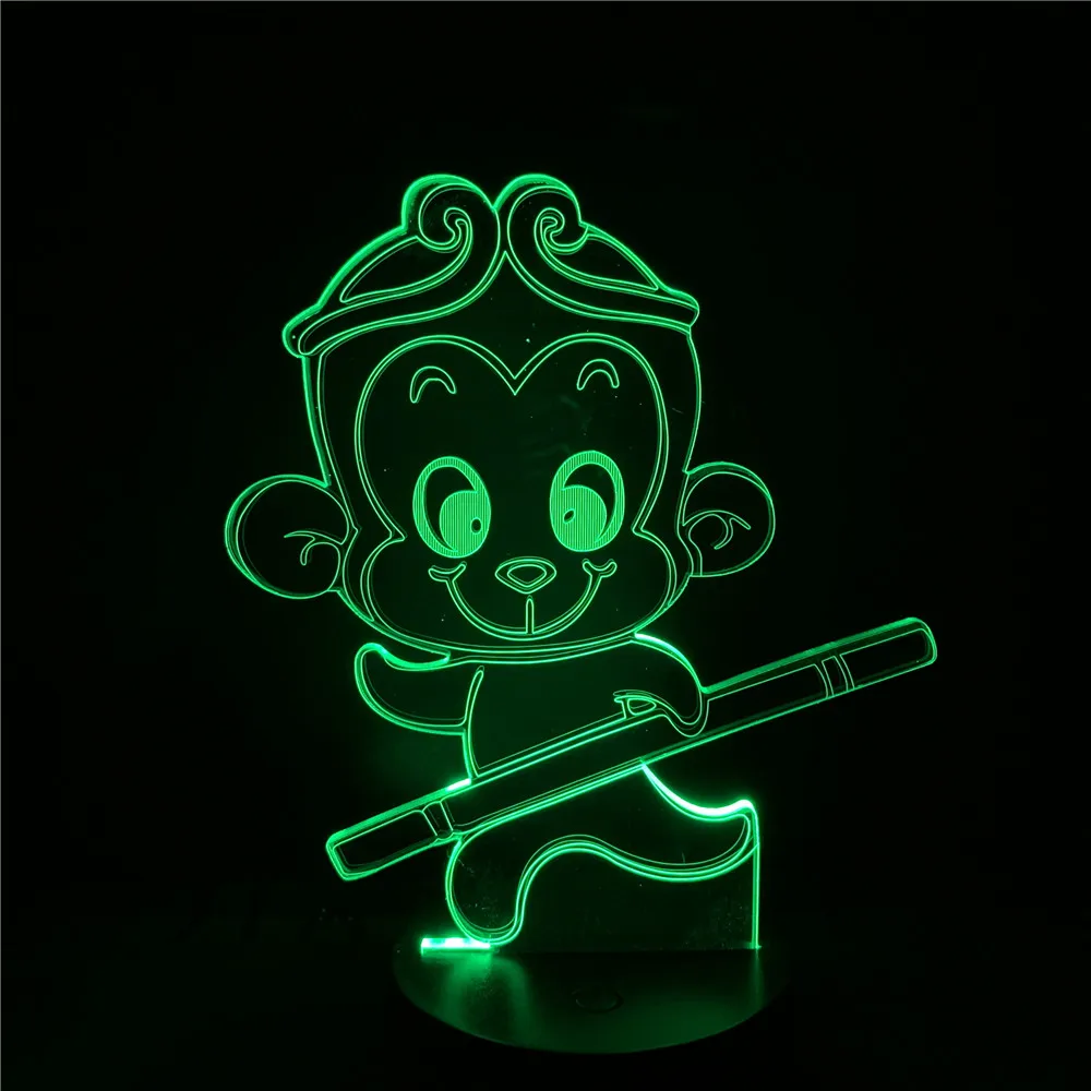 

Dragon Ball Goku Lamp Cute Cartoon 3d Light Children Night Lamp LED 7/16 Colors Changing Visual Table Lamp for Bedroom Home Gift