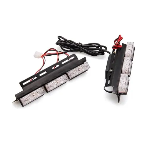 

10x) 2 x Car Automotive Strobe Light 6 LED Yellow Lighting Flashlight Lamp