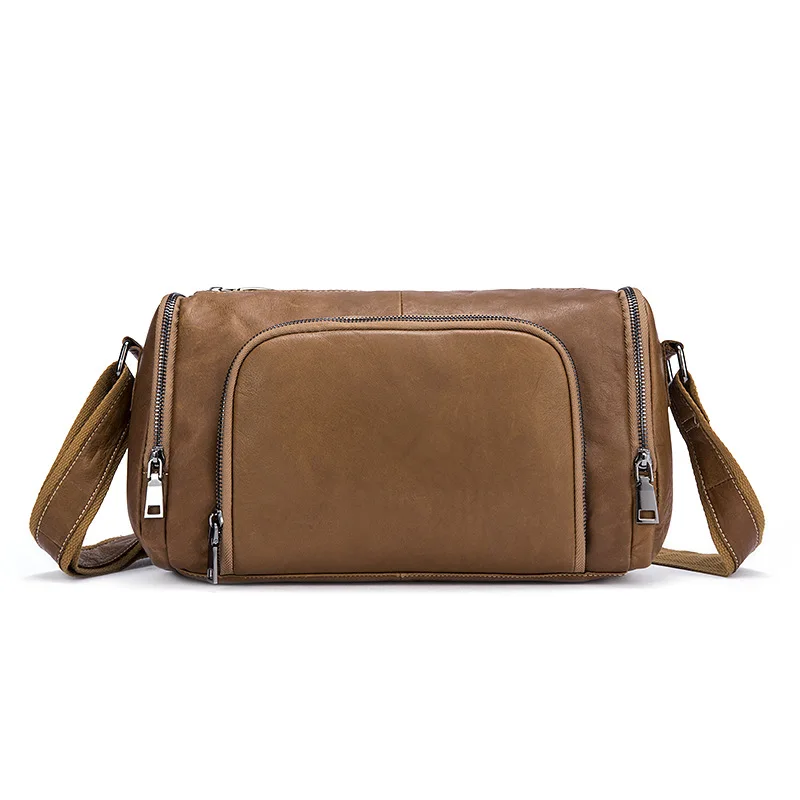 Genuine Leather Men Shoulder Bag Brand Design Casual Travel Bag Single