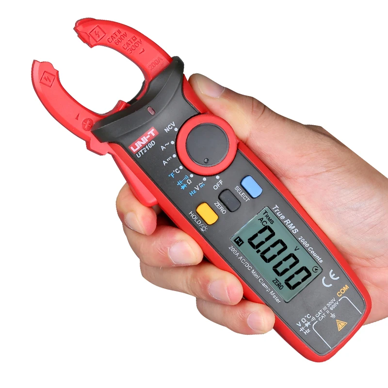 UNI T UT210A/UT210B/UT210C/UT210D/UT210E мини клещи Автоматический амперметр
