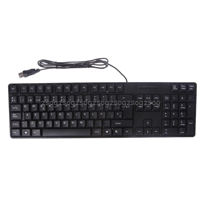 

spanish/English Silent Keyboard Waterproof Office Keyboard for Windows Computer Au20 Dropship