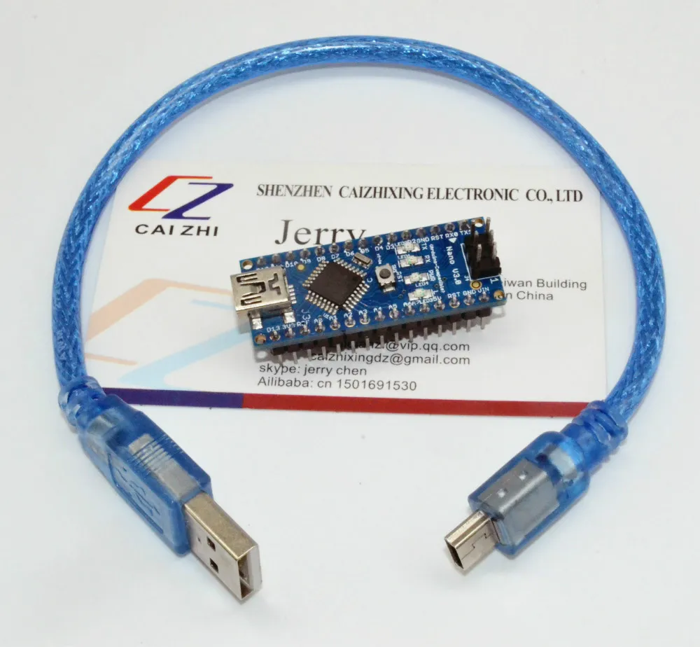 

free shipping for Arduino Nano V3.0 controller ATMEGA328P ATMEGA328 original FT232RL +USB cable