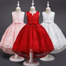 Детское платье с цветочным узором для девочек на свадьбу; вечернее платье принцессы; нарядное платье со шлейфом; Детские платья для девочек; одежда