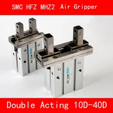 HFZ MHZ2 10D 16D 20D 25D 32D 40D Double Acting Air Gripper Pneumatic Finger smc cylinder Aluminium Clamps Bore 10-40mm mhz2 10d parallel style air gripper cylinder double acting sns pneumatic parts finger air claw
