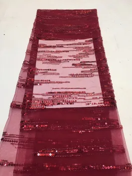 

Beautiful SYJ-4147 embroidery mesh fabric nigerian tulle lace fabric French Net Lace Fabric
