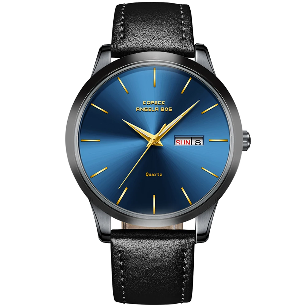 

Angela Bos 8019G Quartz Watch Men Waterproof Mens Watches Top Brand Luxury Wrist Watch Luminous Calendar Male relogio masculino