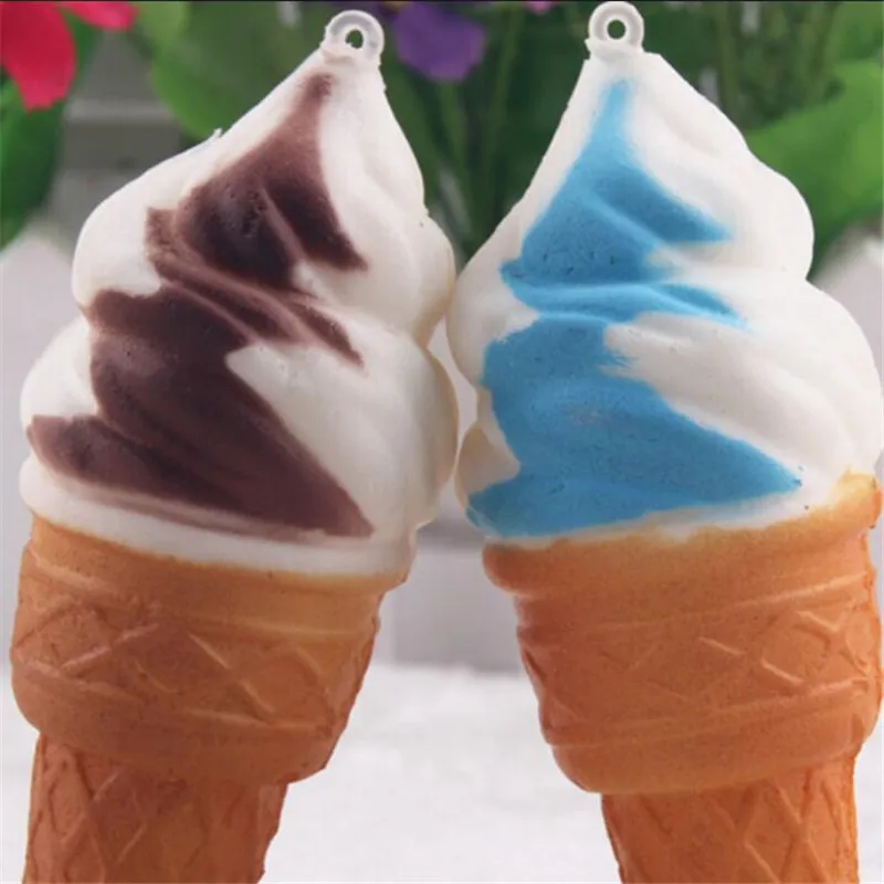 

New 1pcs funny toys simulation ice cream colorful sweet tube Slow rebound Scented bread pendant kids toys 9cm HANDANWEIRAN