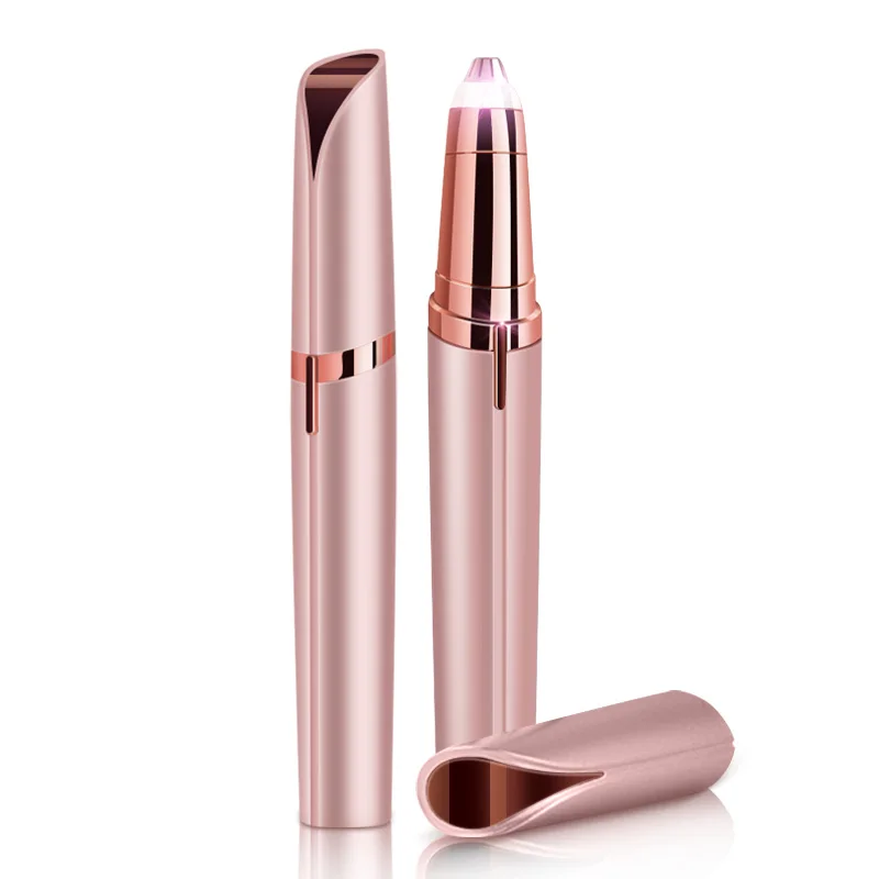 

Dropshipping Eyebrow Remover Epilator Tool Lipstic Shaped Brows Shaver Razor Painless Eyebrow Trimmer for Women Girl Well Touch