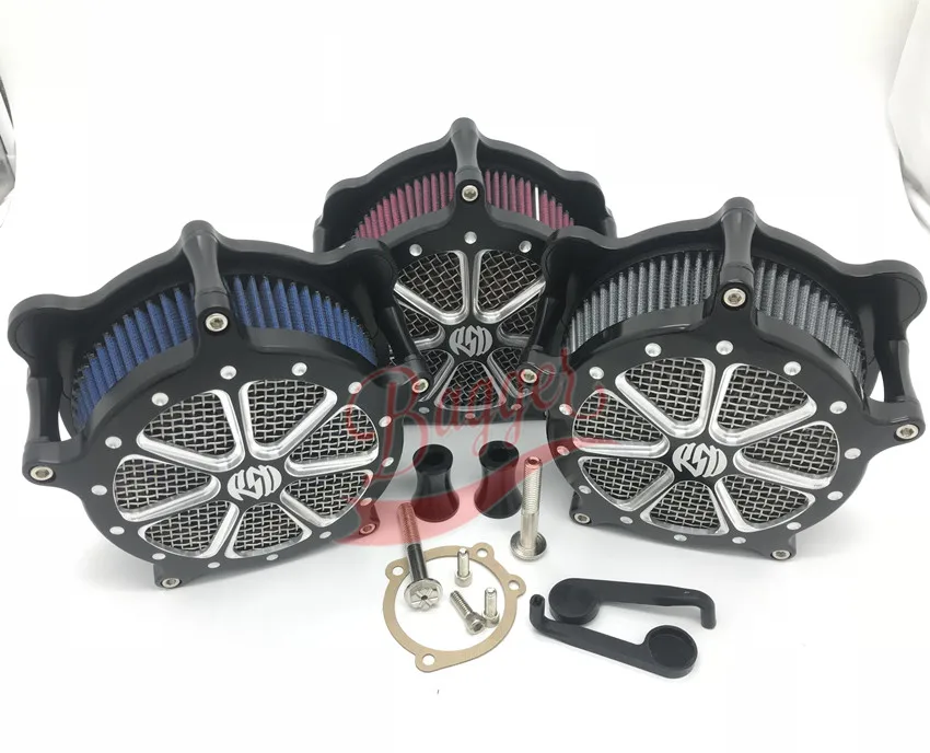 Motorcycle Black Air Cleaner Intake Filter For Harley Sportster Road