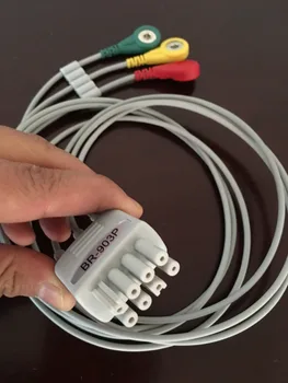

5PCS/LOT Compatible New Nihon Kohden BR-913P/903P/906P 3 lead ecg leadwire/BSM-2300 lifescope ecg cable snap/grabber end AHA/IEC
