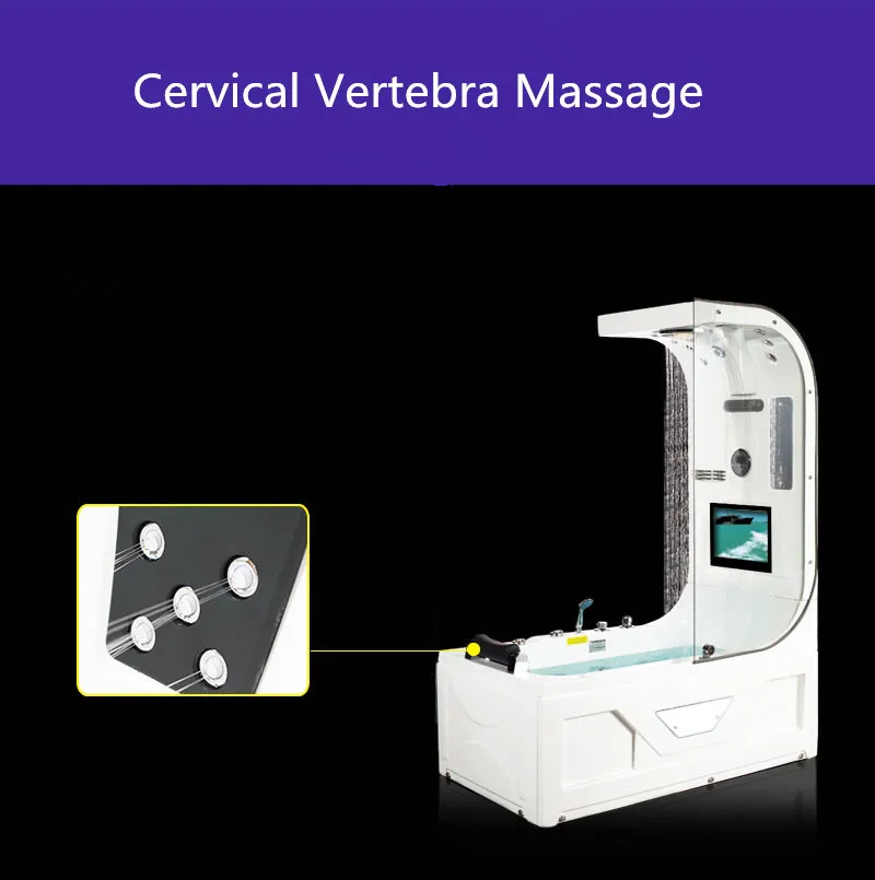 1600 luxo banheira de hidromassagem chuveiro superior tv surf & massagem banheira interior ns3220-4