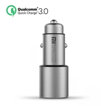 Original Xiaomi Mi Dual USB Car Charger 5V/3A 9V/2A 12V/1.5A Metal Universal Quick Charger QC 3.0 for iPhone Samsung LG Huawei