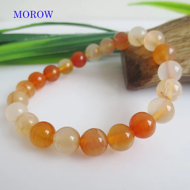 MOROW Fashion Dainty Natural Stone Bracelets Dragon Veins Agates Round Bead for Women Men Jewelry Charm Handmade Bracelets New (4)
