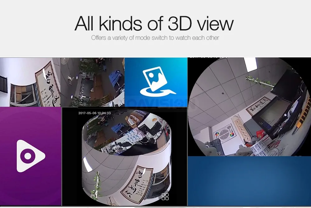 3D VR wifi камера 360 градусов панорамная IP камера 960P 1.3MP рыбий глаз беспроводная Wi-Fi умная камера Слот для sd-карты IR 10M YOOSEE