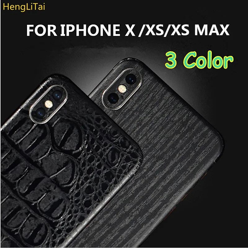 

New Crocodile grain leather Skins Protective Film Wrap Skin Cellphone back paste Grain Protective Sticker For iphone X/XS/XS MAX