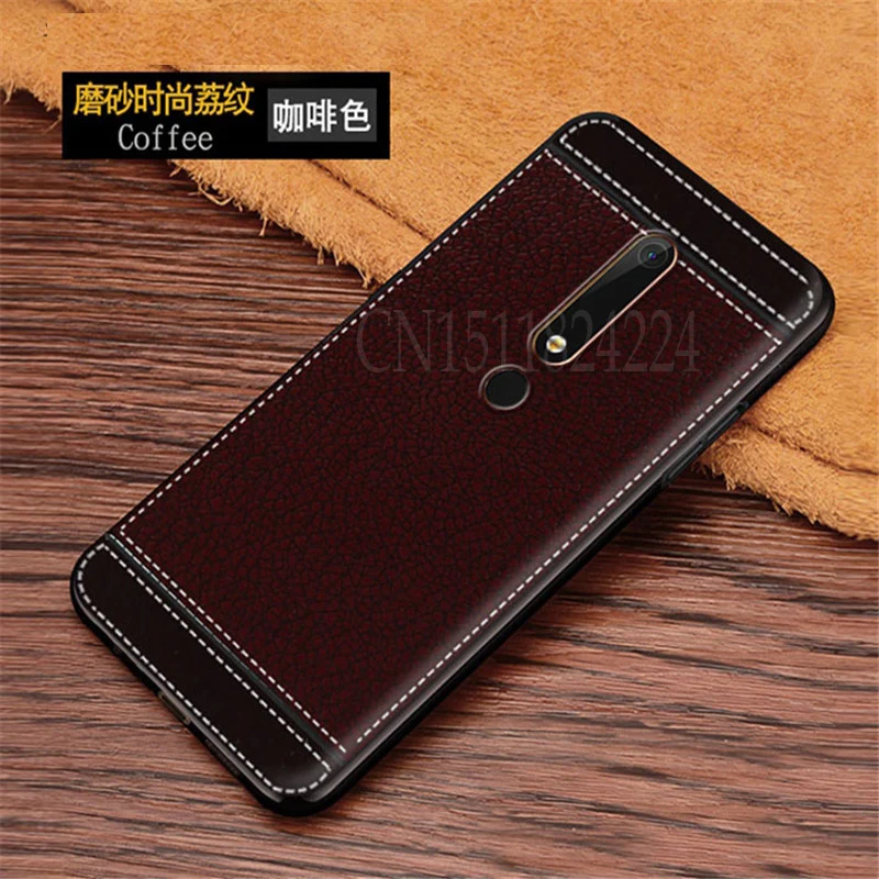 For Nokia 6 2018 Nokia 6.1 Case Cover Leather texture Silicone Soft TPU Phone Cases For Nokia 6 2018 TA-1068 TA-1050 TA-1043 TA-1016 Bag (9)