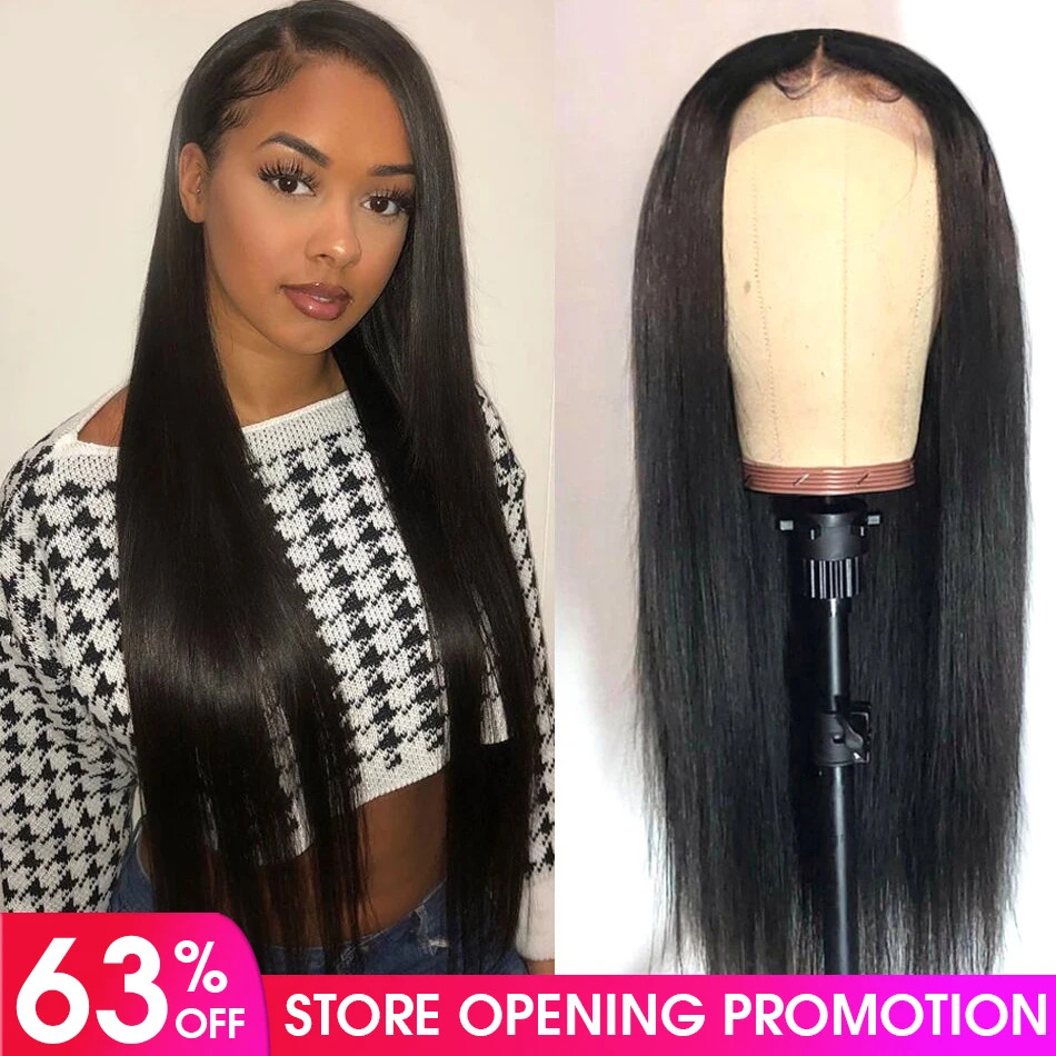 Lace Front Human Hair Wigs Brazilian Remy Hair Straight Lace Front Wig Pre Plucked Hairline For Black Women Hot Star Lace Wig