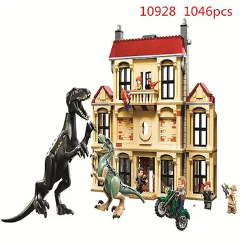 

Jurassic World Indoraptor Rampage at Lockwood Estate Building Blocks Sets Bricks Classic Movie Model Kid Toys Compatible