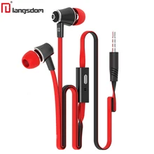 100 pieces/lot Original Langsdom JM21 Earphone stereo Headset HI-FI bass 8 colors with mic For iphone android xiaomi phone MP3