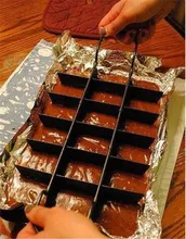 1 stücke Kohlenstoffstahl Käsekuchen Brownie Pan Set Cutter Form Kuchen Stehen Hohe qualität Backformen Werkzeug Küche Liefert S2
