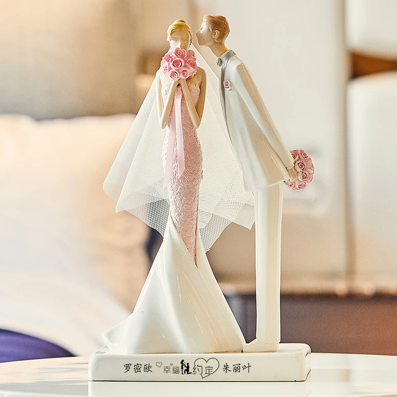 Modern Europe Creative Wedding Gift Girlfriend Anniversary Custom Ornaments Home Livingroom Desktop Resin Crafts Decoration | Дом и сад
