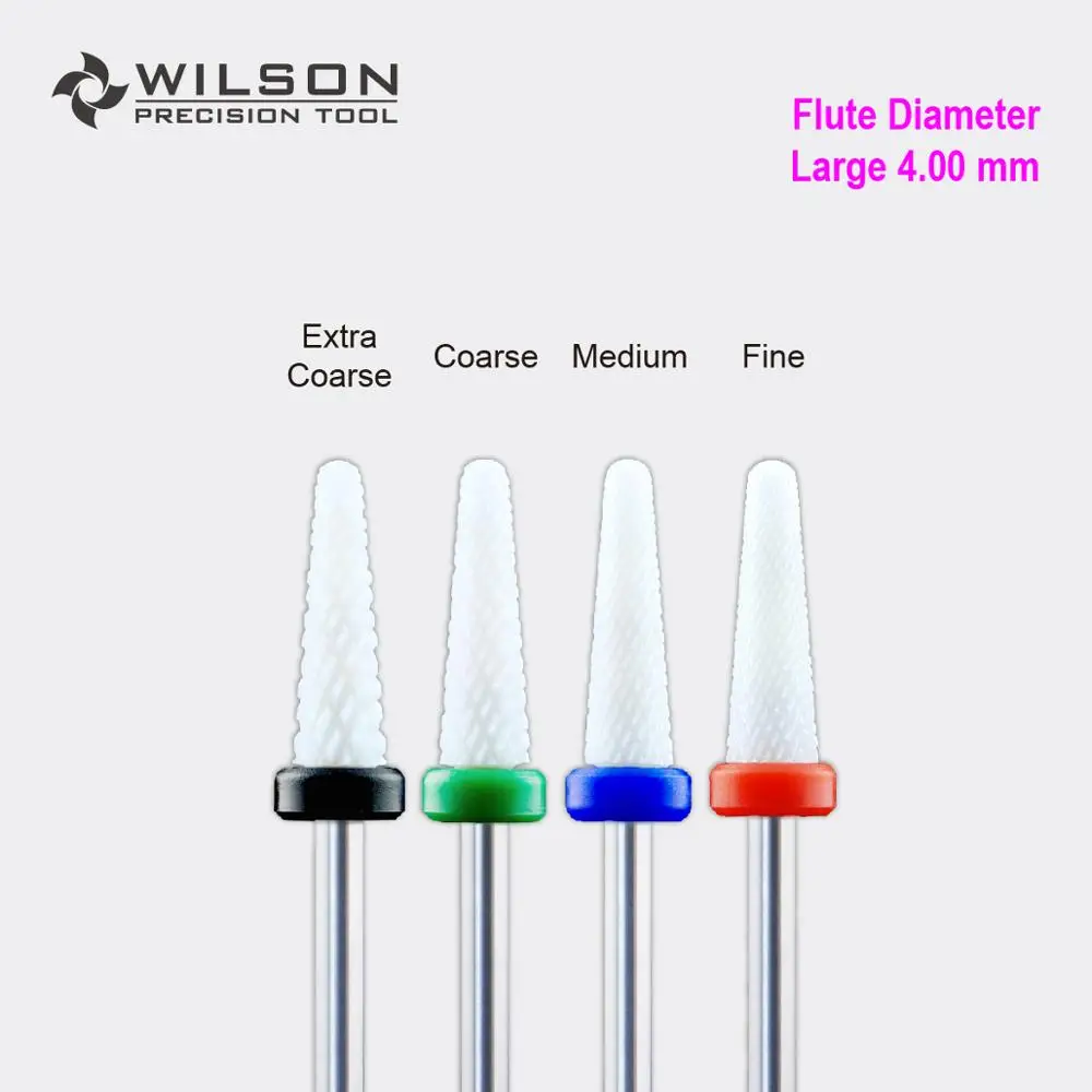 

4.00 mm Cone Bit - WILSON White Ceramic Nail Drill Bit