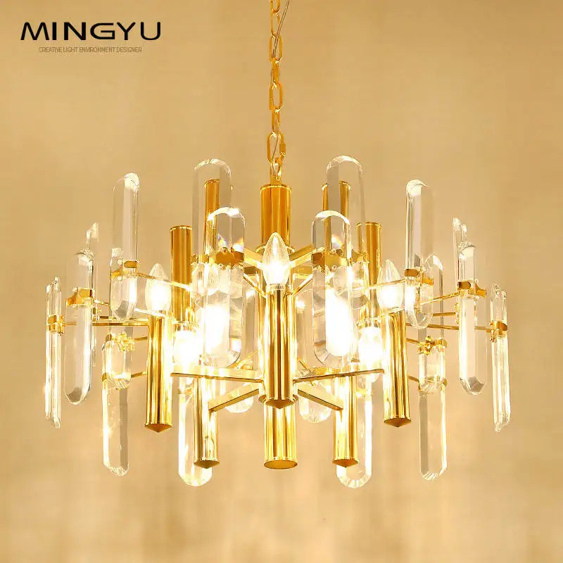 

Glass chandelier lighting modern chrome gold living room dinning room 110-240V chandelier coffee room light