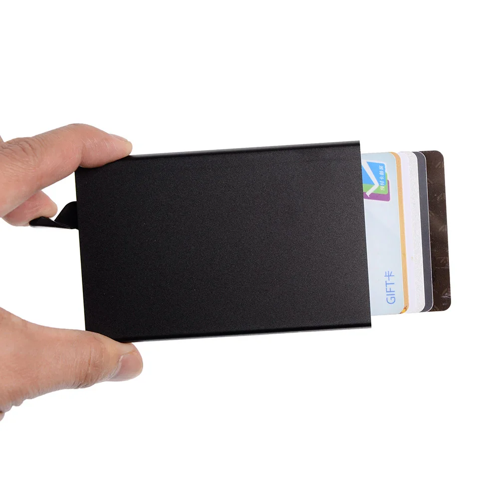 

Credit Card Holder Metal Business Card Case for Men and Women RFID Metal ID Card Holder Wallet