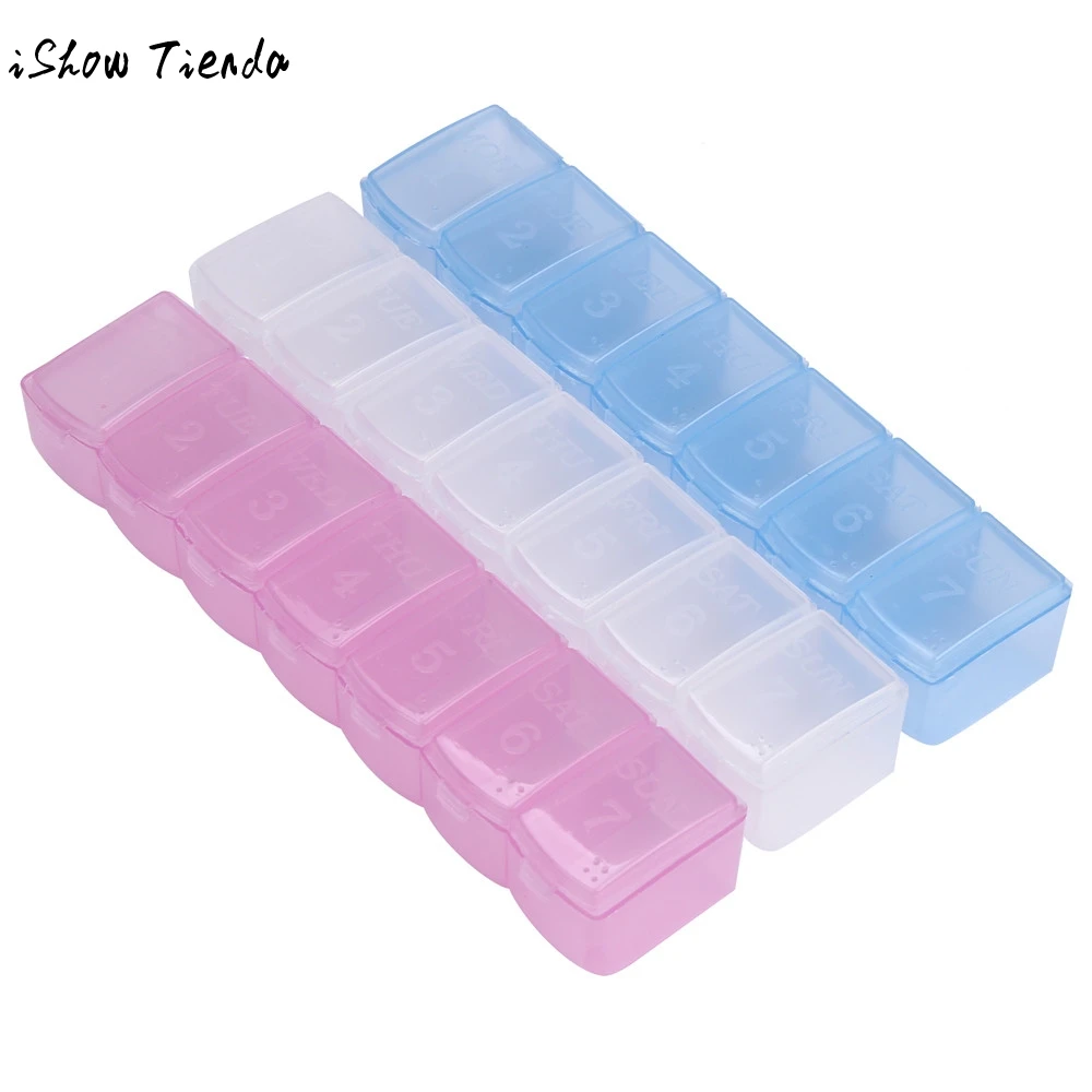 

2019 New Suitcase Shaped Mini Pill Box 7 Day Mini Weekly Medicine Box Holder Organizer Container Pill Cases New Health Care Box
