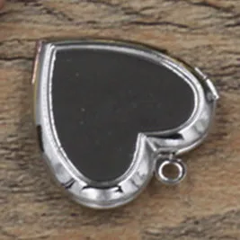 BoYuTe 10 шт. 22*5 мм Металл латунь в форме сердца медальон памяти можно вставить кулон с фото - Окраска металла: White K Plated