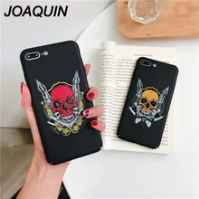 

Fashion Cool Skull Matte hard PC plastic cover case for iphone 6 6S S plus 7 7plus 8 8plus X 10 phone cases Capinhas Fundas