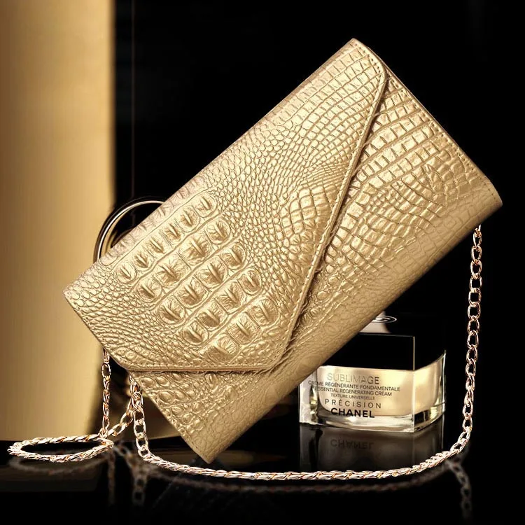Современный женский клатч из искусственной кожи с узором «крокодиловая кожа», большие клатчи, вечерние сумочки, сумочки, сумки через плечо