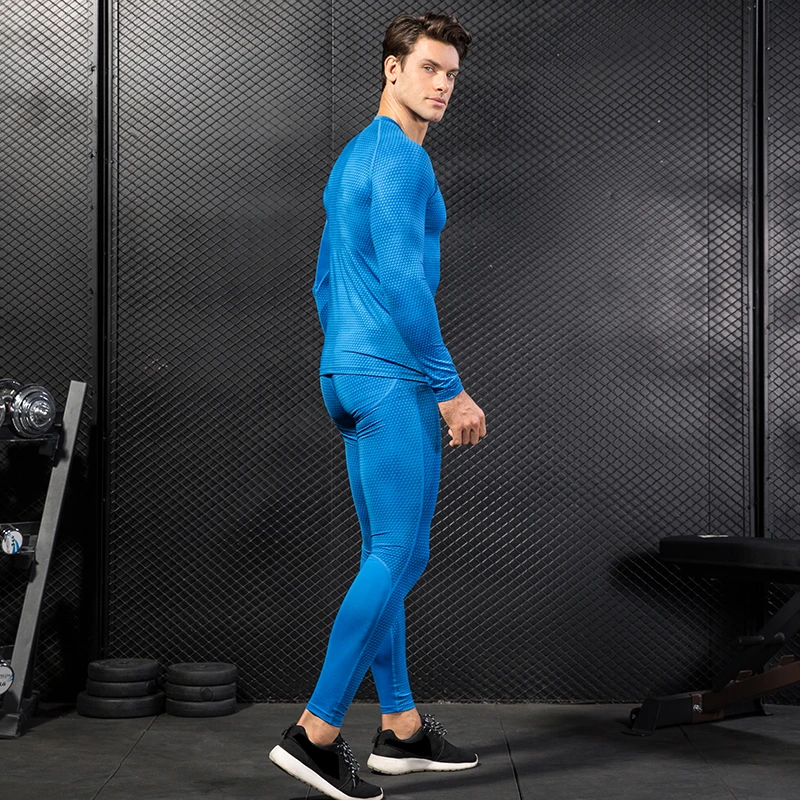 2018 Fitness Tight Gyms Suit Men Long Sleeve Shirt +Pant Men's Runnings Set Compression Clothing Quick Dry Men's Sportswear 2018 Fitness Tight Gyms Suit Men Long Sleeve Shirt +Pant Men's Runnings Set Compression Clothing Quick Dry Men's Sportswear