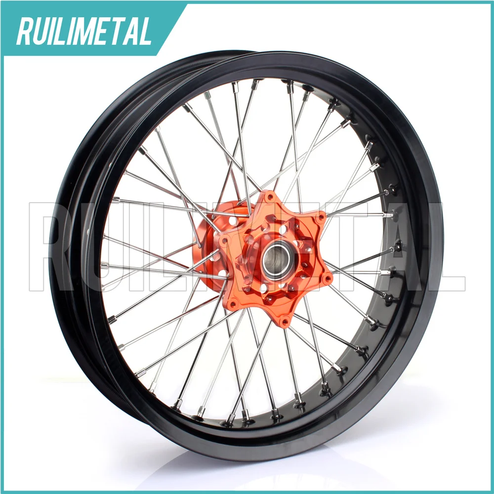 3.5 X 17" Supermoto MX Motocross Front Wheel Rim CNC Billet Hub for KTM