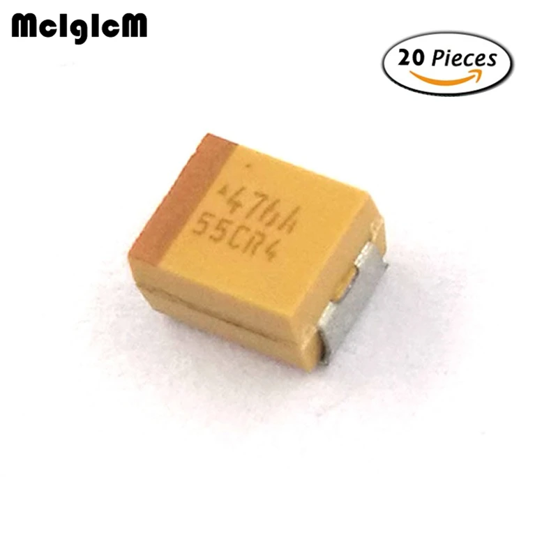 Танталовый конденсатор MCIGICM 20 шт. B 3528 47 мкФ 10V SMD|Конденсаторы| |