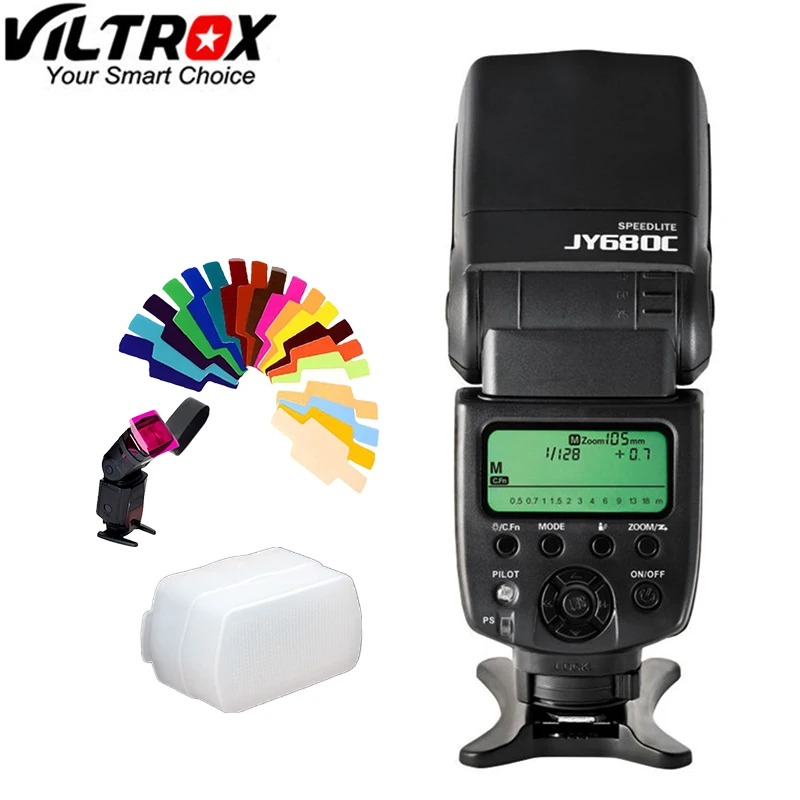 Viltrox JY-680C высокоскоростной ЖК ЖК-дисплей E-TTL вспышка для цифровой однообъективной зеркальной камеры Canon EOS t5i t4i t3i 700D 650D 600D 1100D 550D 400D