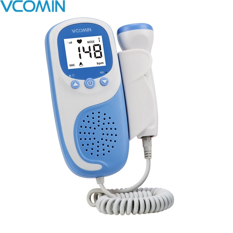  Vcomin Fetal Doppler hand-hold Pocket portable sound Baby heart pregnancy Ultrasound fetal doppler 