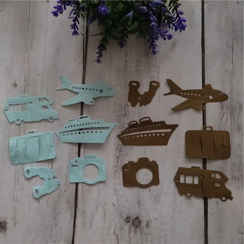  6 Style Camera Aircraft Ship Metal Cutting Dies DIY Scrapbooking Carbon Sharp Craft Die Photo Invit - 33002377654