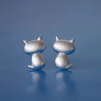 

Fashion Silver Color Cat Earrings For Women Christmas Gifts Girls Earrings Luxury Brand Jewelry Pendientes Brincos